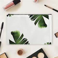 Green Banana Leaves Cosmetic Bag (large) by goljakoff