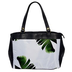 Green Banana Leaves Oversize Office Handbag by goljakoff