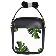 Green Banana Leaves Girls Sling Bag by goljakoff