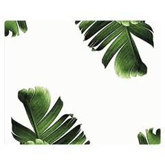 Green Banana Leaves Double Sided Flano Blanket (medium)  by goljakoff