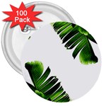 Banana leaves 3  Buttons (100 pack)  Front