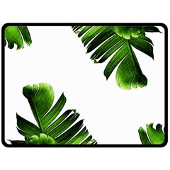 Banana Leaves Fleece Blanket (large)  by goljakoff