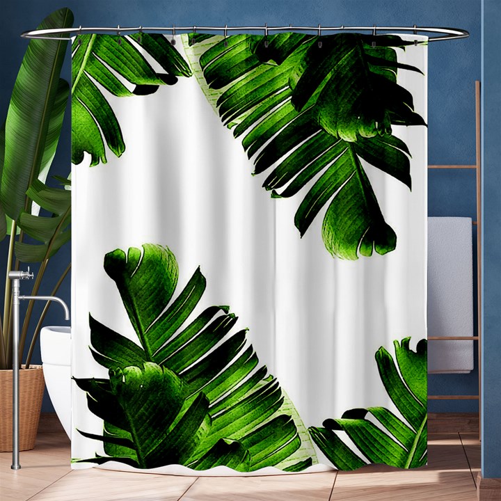 Banana leaves Shower Curtain 60  x 72  (Medium) 