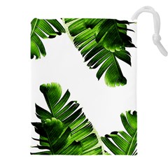 Banana Leaves Drawstring Pouch (5xl) by goljakoff