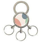 Abstract shapes  3-Ring Key Chain Front