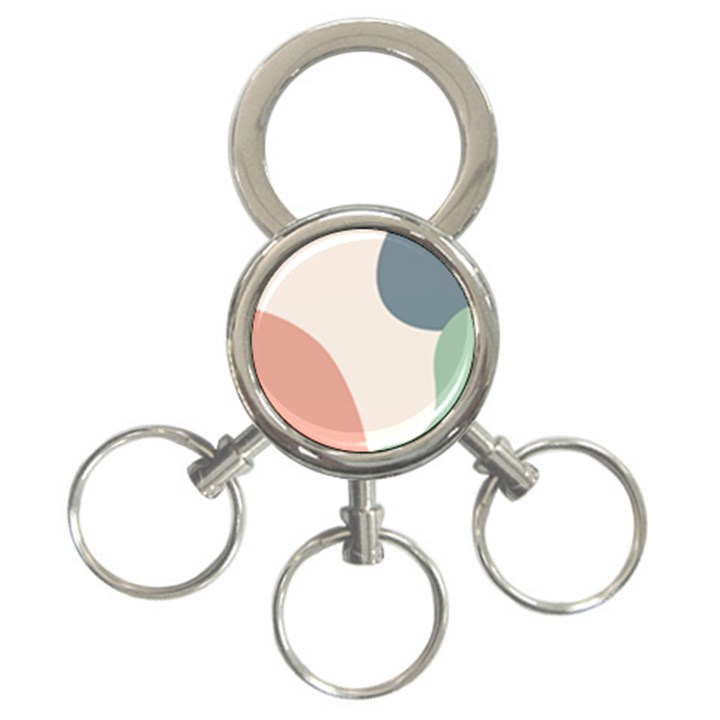 Abstract shapes  3-Ring Key Chain