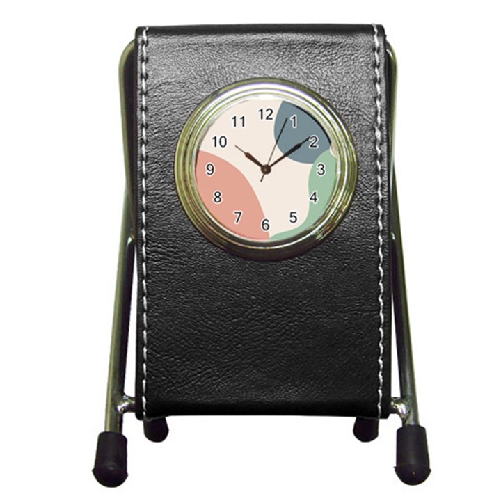 Abstract shapes  Pen Holder Desk Clock