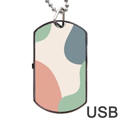 Abstract Shapes  Dog Tag Usb Flash (one Side) by Sobalvarro