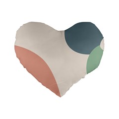 Abstract Shapes  Standard 16  Premium Flano Heart Shape Cushions by Sobalvarro