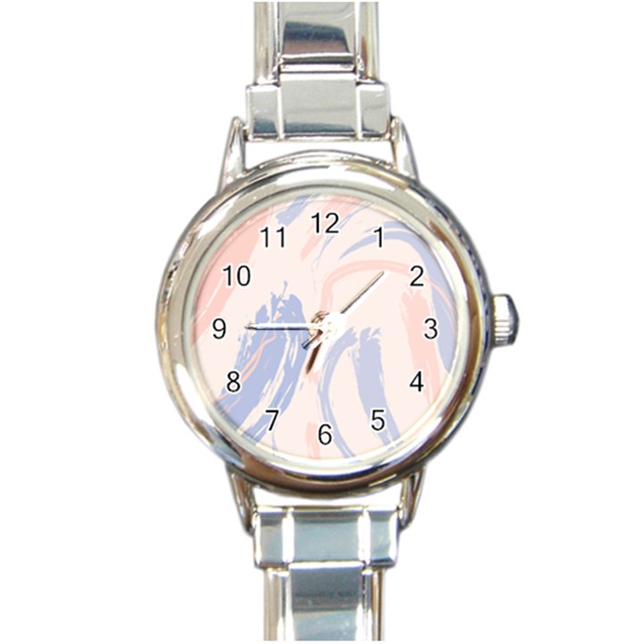 Marble stains  Round Italian Charm Watch