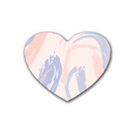 Marble stains  Rubber Coaster (Heart)  Front