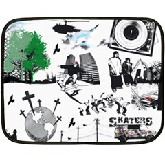 Skater-underground Double Sided Fleece Blanket (mini)  by PollyParadise