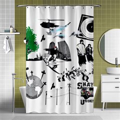 Skater-underground Shower Curtain 48  X 72  (small)  by PollyParadise