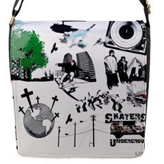 Skater-underground Flap Closure Messenger Bag (s) by PollyParadise