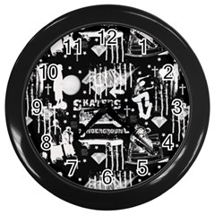 Skater-underground2 Wall Clock (black)