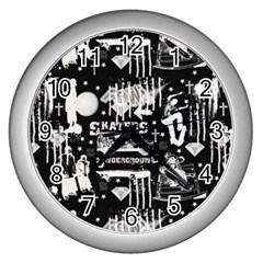 Skater-underground2 Wall Clock (silver) by PollyParadise