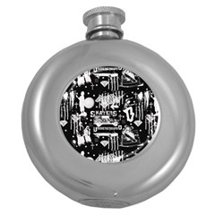 Skater-underground2 Round Hip Flask (5 Oz) by PollyParadise