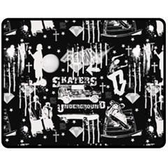 Skater-underground2 Fleece Blanket (medium)  by PollyParadise