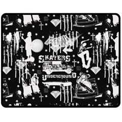 Skater-underground2 Double Sided Fleece Blanket (medium)  by PollyParadise