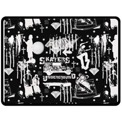 Skater-underground2 Double Sided Fleece Blanket (large)  by PollyParadise