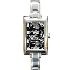 Skater-underground2 Rectangle Italian Charm Watch