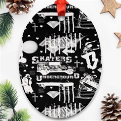 Skater-underground2 Ornament (Oval)