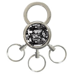 Skater-underground2 3-Ring Key Chain