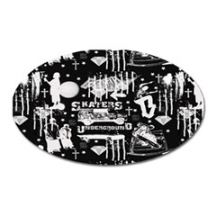 Skater-underground2 Oval Magnet