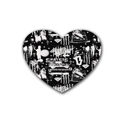 Skater-underground2 Heart Coaster (4 Pack)  by PollyParadise