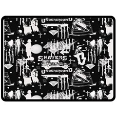 Skater-underground2 Double Sided Fleece Blanket (Large) 