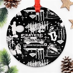 Skater-underground2 Ornament (round) by PollyParadise