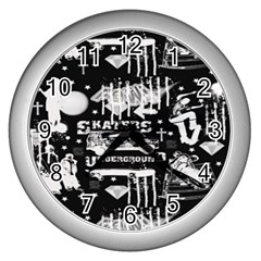 Skater-underground2 Wall Clock (silver) by PollyParadise