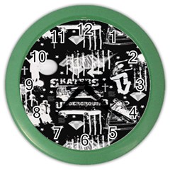 Skater-underground2 Color Wall Clock by PollyParadise