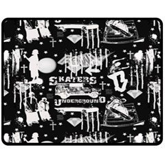 Skater-underground2 Fleece Blanket (medium)  by PollyParadise