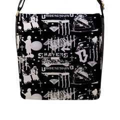 Skater-underground2 Flap Closure Messenger Bag (l) by PollyParadise