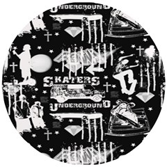 Skater-underground2 Wooden Puzzle Round