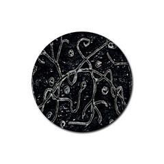 Abstract Surface Artwork Rubber Coaster (round)  by dflcprintsclothing