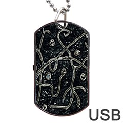 Abstract Surface Artwork Dog Tag Usb Flash (two Sides) by dflcprintsclothing