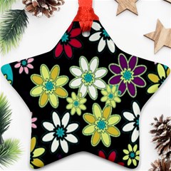 Flowerpower Ornament (star) by PollyParadise