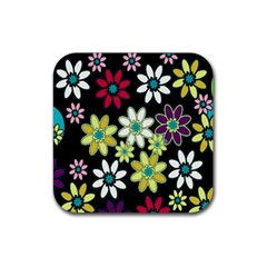 Flowerpower Rubber Coaster (square) 