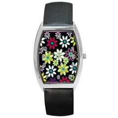 Flowerpower Barrel Style Metal Watch