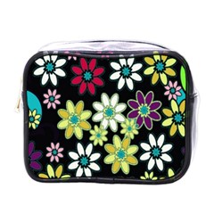 Flowerpower Mini Toiletries Bag (one Side) by PollyParadise