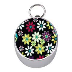 Flowerpower Mini Silver Compasses