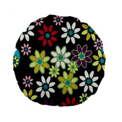 Flowerpower Standard 15  Premium Flano Round Cushions