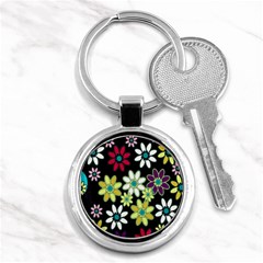 Flowerpower Key Chain (round)