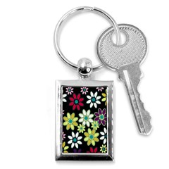 Flowerpower Key Chain (rectangle)