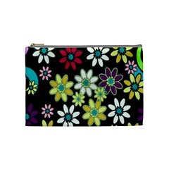 Flowerpower Cosmetic Bag (medium) by PollyParadise