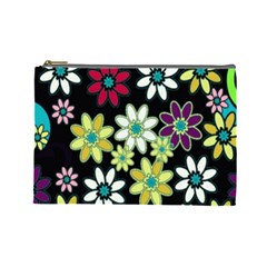 Flowerpower Cosmetic Bag (large) by PollyParadise