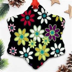 Flowerpower Snowflake Ornament (two Sides)