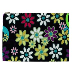 Flowerpower Cosmetic Bag (xxl) by PollyParadise